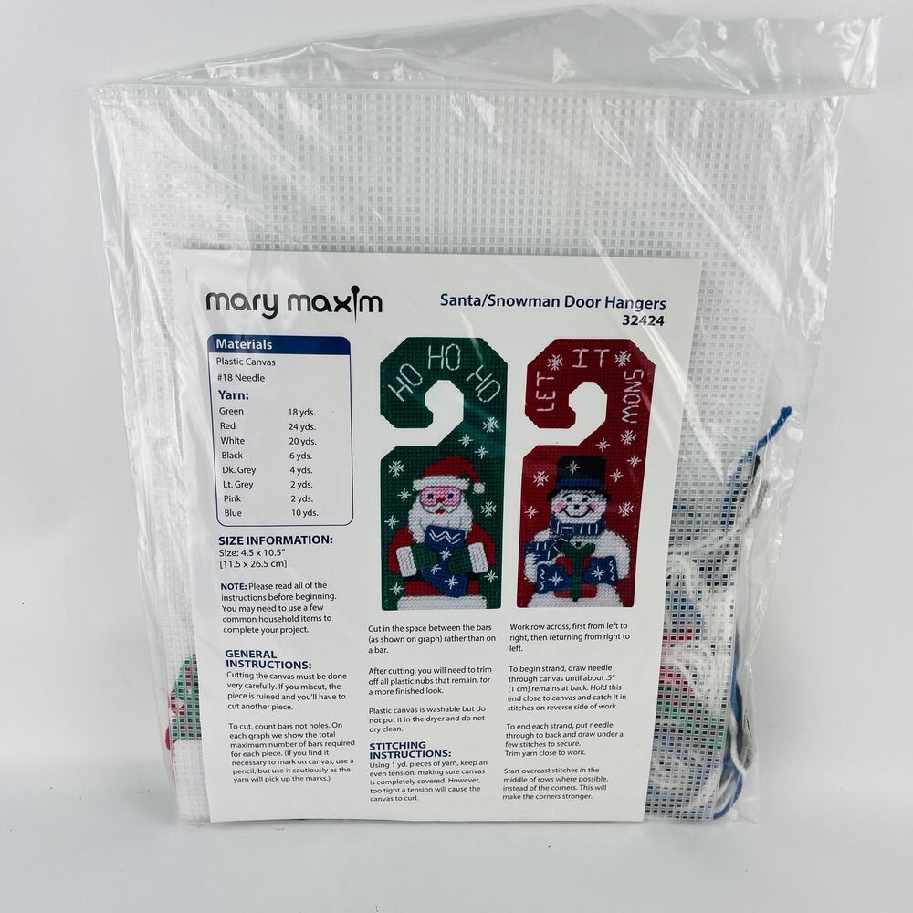 Mary Maxim Santa/Snowman Door Hangers 32424
